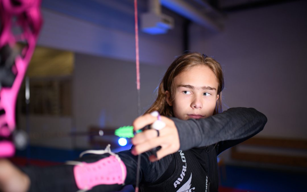 Jesper Markussen shooting an Olympic style recurve bow